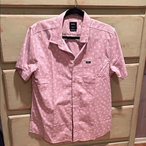 RVCA Excellent Condition Mauve Casual Button Down Shirt Size M
